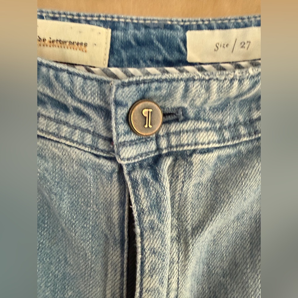 Pilcro and the Letterpress (Anthropologie) Light Bleach Tie Dye Wide Leg Jeans - Picture 14 of 16